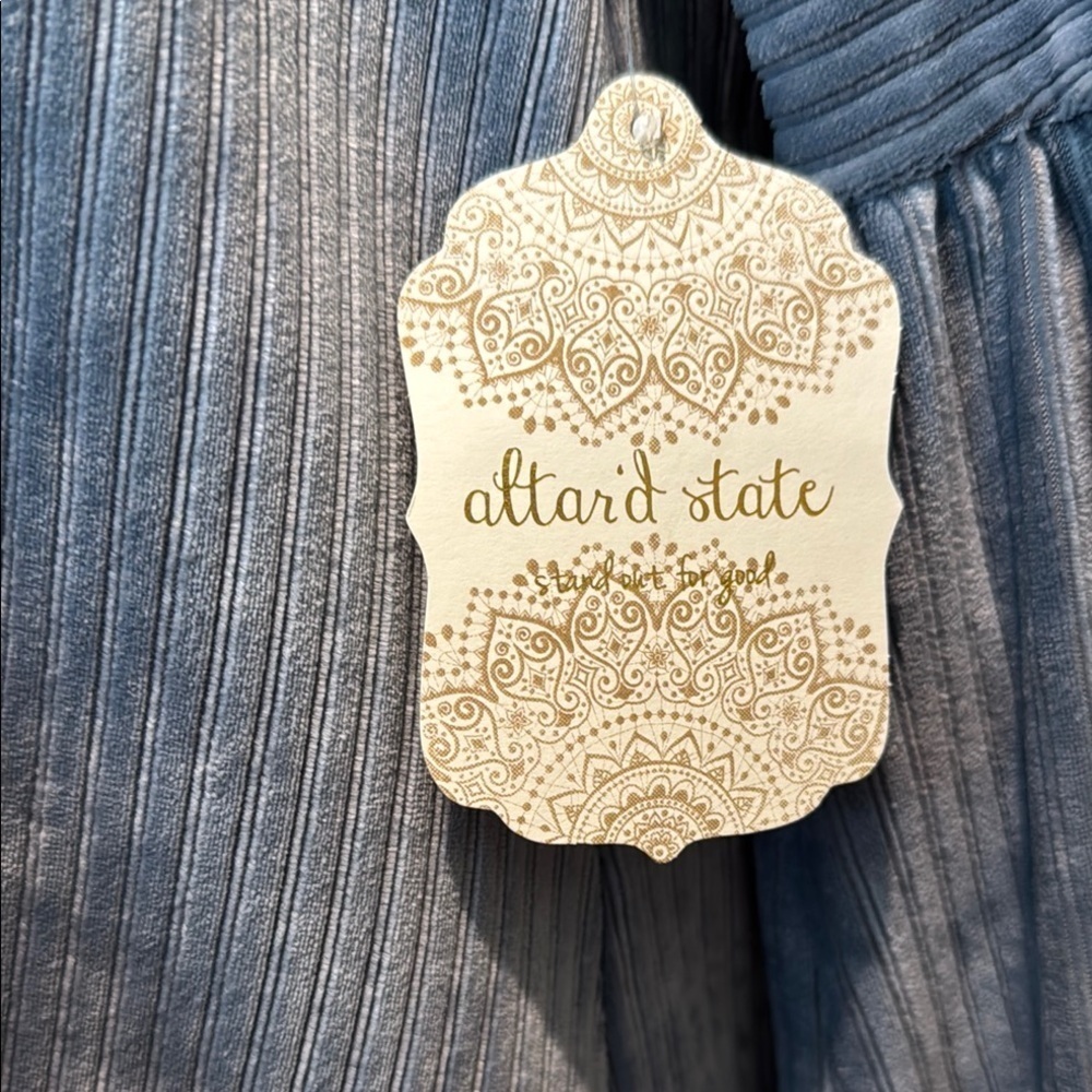 Altar'd State Blue Ribbed Dress - Picture 5 of 7